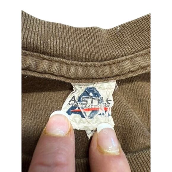 "ALSTYLE APPAREL" The Great Morel Dilemma T-Shirt VTG SZ L Mushrooms PLZ READ!!! - Picture 3 of 9